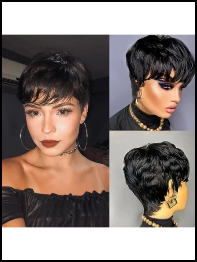 Short Pixie Cut Wig For Women Heat Resistant Synthetic Lace Front